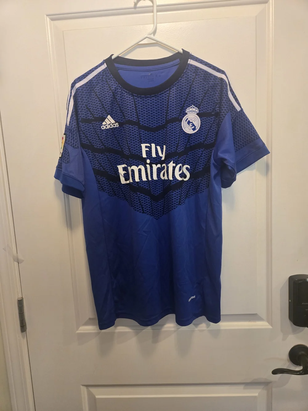Real Madrid Ronaldo #7 Blue adidas Fly Emirates Soccer Jersey